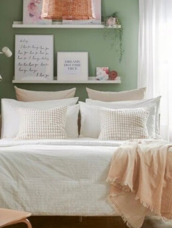 IKEA Other - White Cotton Comforter Full/Queen Set with Off White Decorative Cushion Covers